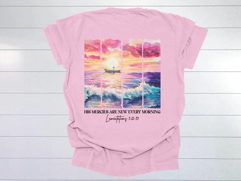 Christian Shirt: His Mercies Are New, Bella Canvas Comfort Colors bild 5