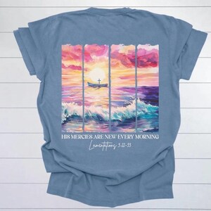 Christian Shirt: His Mercies Are New, Bella Canvas Comfort Colors bild 1