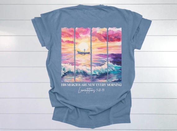 Christian Shirt: His Mercies Are New, Bella Canvas Comfort Colors