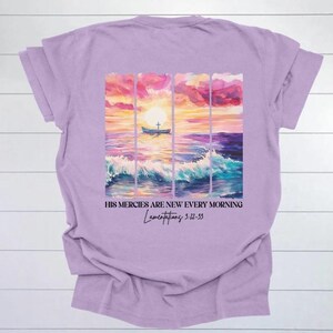 Christian Shirt: His Mercies Are New, Bella Canvas Comfort Colors bild 4