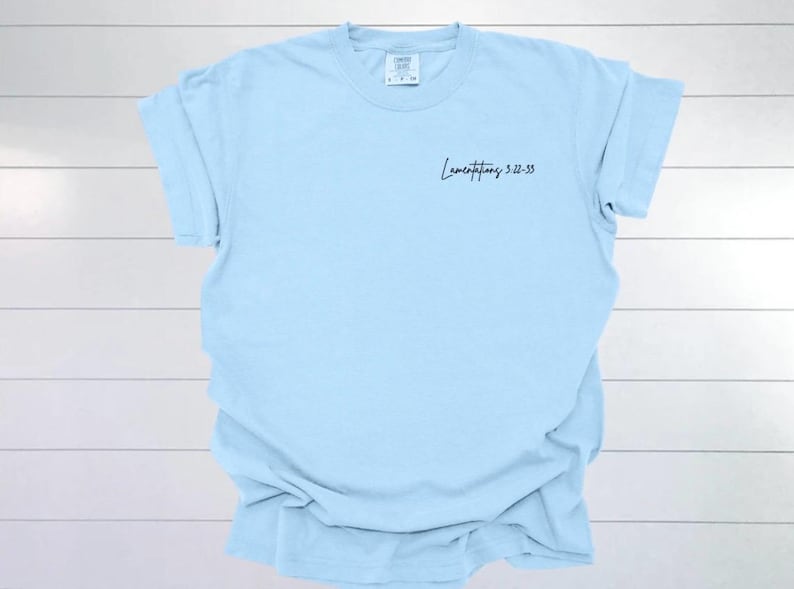 Christian Shirt: His Mercies Are New, Bella Canvas Comfort Colors bild 3