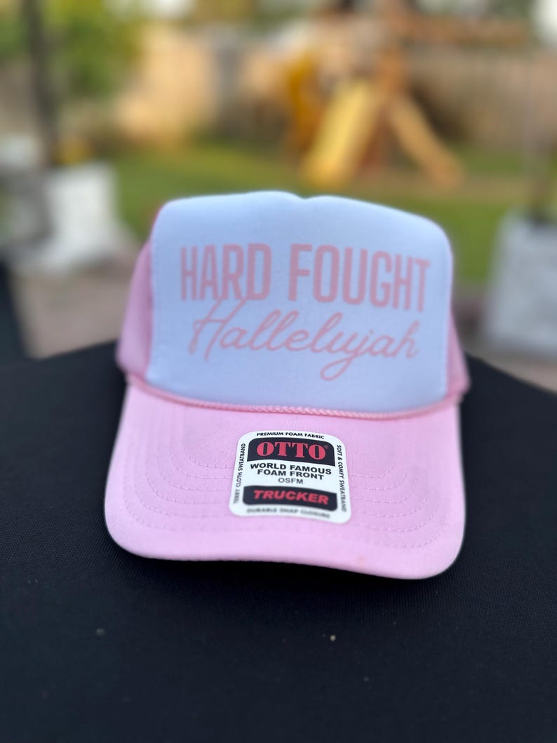 Hard Fought Hallelujah Otto Foam Trucker Hat image 2