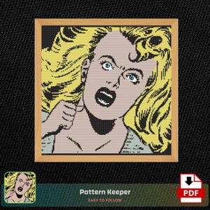 Woman Scream Cross Stitch Pattern - Funny Cross Stitch Pattern / Funny Feminist Cross Stitch Pattern / Sarcastic Cross Stitch