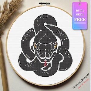 Snake Cross Stitch Pattern Instant Download, Counted Cross Stitch PDF Pattern, DIY Gift Embroidery Pattern, DIY Home Decor