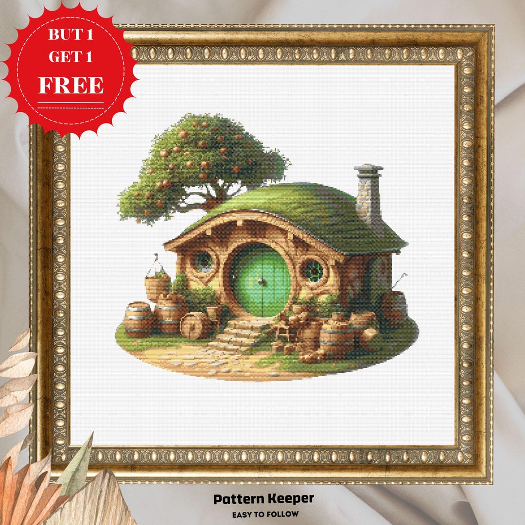 Hobbit Home Cross Stitch Pattern – LOTR & Tolkien Inspired PDF, Fantasy ...