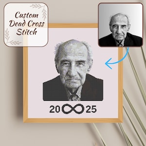 Custom Photo Cross Stitch Pattern: Personalized Memorial Gift (Digital PDF)