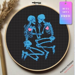 Lovers Cross Stitch Pattern: Gothic Archaeology, Hasanlu Lovers (Digital PDF)
