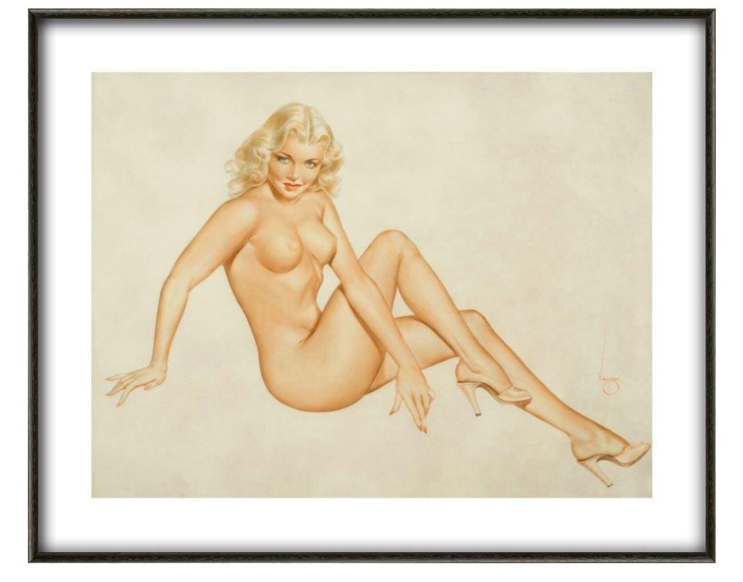 Alberto Vargas, 'Jeanne Dean', Kunstdruck, Verschiedene Größen