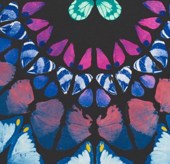 アートポスター ダミアン・ハースト Purple Damien Hirst, 'purple Butterflies', Fine Art Print, Various Sizes