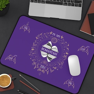 In My Romantasy Era, Fantasy Desk Mat | TBR DNF Swords Dragons Stars Gift for Book Smut Lover Unique Home Decor Computer Home Office for Her