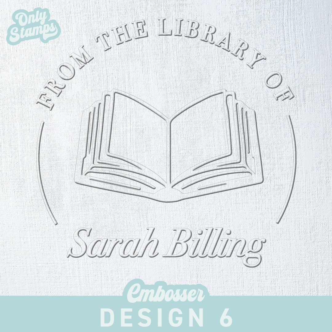 Custom Library Embosser - Personalized Book Embossing Stamp Ex Libris ...
