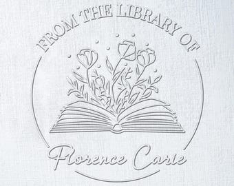 Custom Ex Libris Stamp for Books Personalized Bookplates  Unique Gifts