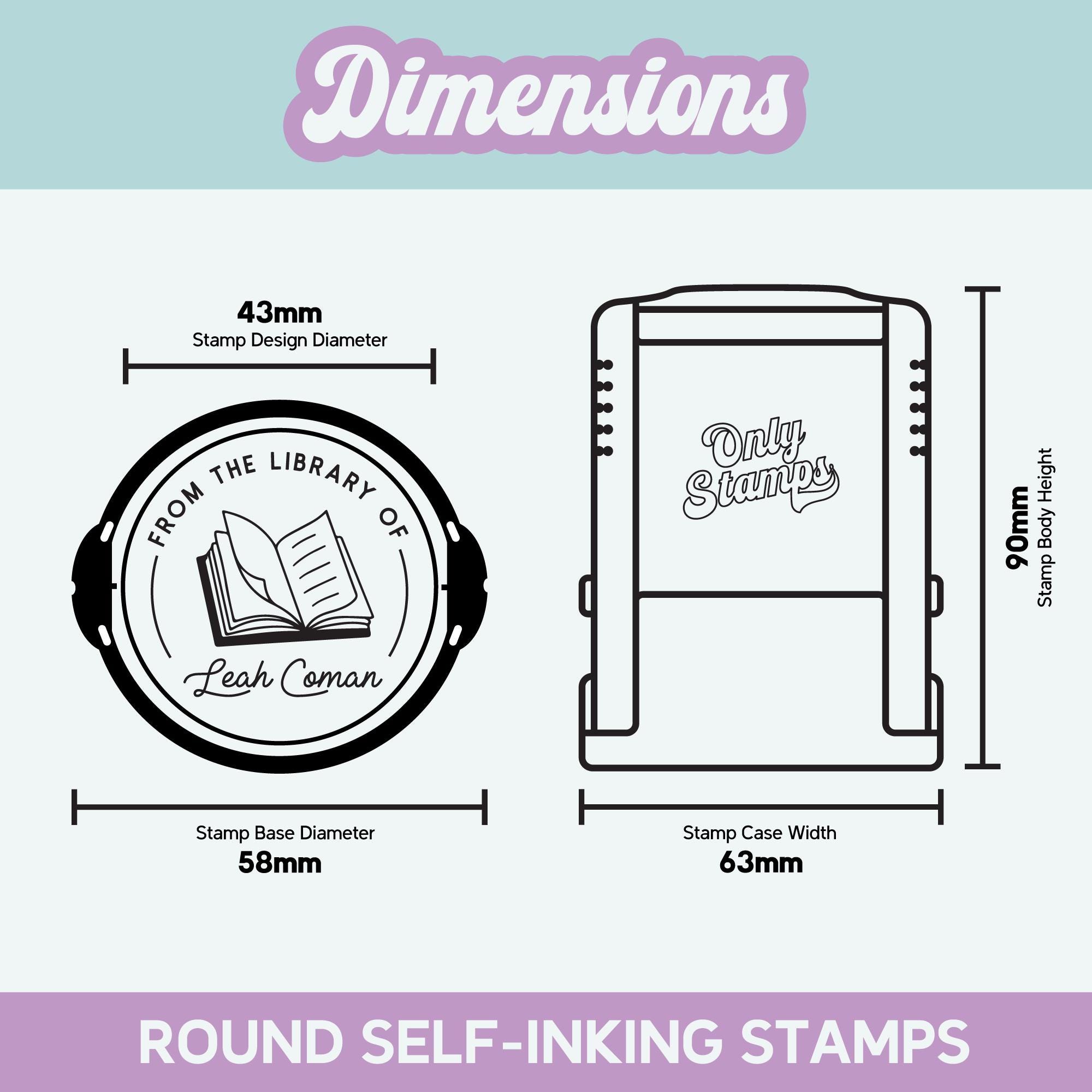 Self Inking Stamp - 10 New Designs! Personalized Rubber Stamp for Cards ...
