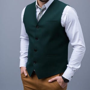 Green Groom Wear Stylish Wedding Vest Partywear Waistcoat Trendy Men Fashion