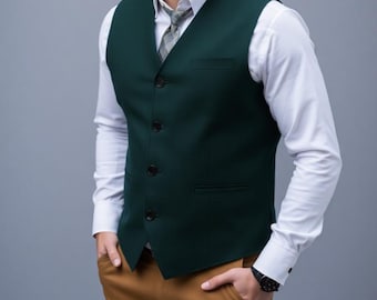 Chaleco de novio verde elegante para boda, ropa de fiesta, chaleco de moda para hombre