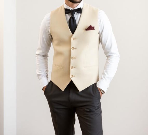 Colete formal marfim masculino para casamento Roupas masculinas