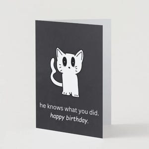 Funny Cat Birthday Card