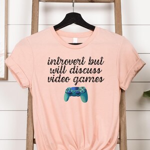 videogiochi introversi sarcasmo dicendo donne, scatola di vestiti, maglietta sarcastica Maglietta sarcastica, Maglietta per adulti con citazioni divertenti, Maglietta umoristica giocatore