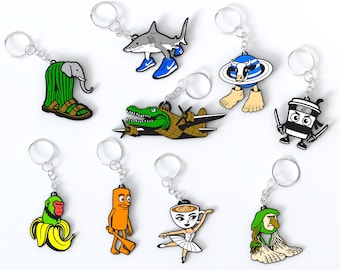 Brainrot Italian Keychains - Tralala, Sahur, Ballerina, Crocodilo, Patapim, Cappuccino, Saturnita, Larilà & Bananini.
