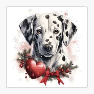 Glückwunschkarte, Weihnachten, Karte, Dalmatiner, Merry Christmas, Buon Natale, Hund, Cane, Chien, Perro