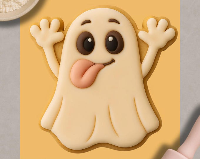 Silly Ghost Cookie Cutter and Embosser Set: Halloween Baking