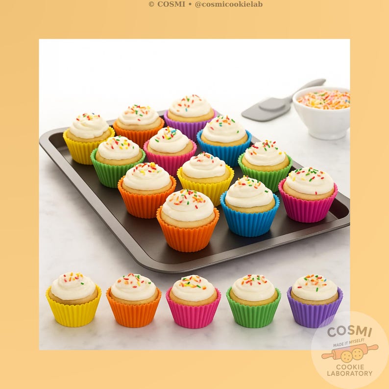 cosmicookielab Silicone Cupcake Liners - Thumbnail 3