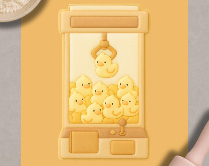 Duck Claw Machine Cookie Cutter & Fondant Embosser: Arcade Game