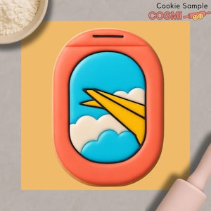 Airplane Window Cookie Cutter & Fondant Embosser – Travel and Aviation Baking Tool
