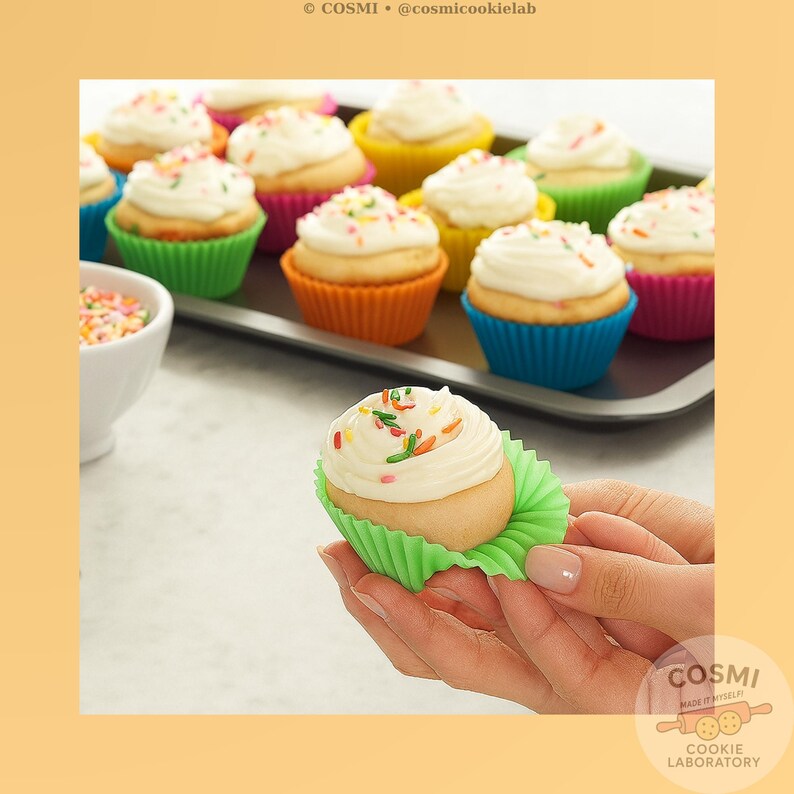 cosmicookielab Silicone Cupcake Liners - Thumbnail 4