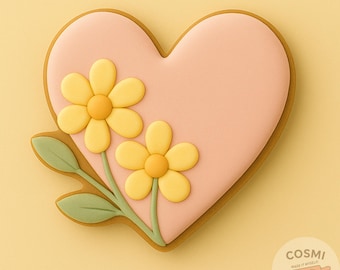 Floral Heart Cookie Cutter & Fondant Embosser: Romantic Baking