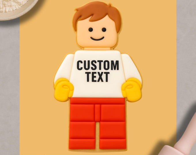 Custom Figure Cookie Cutter | Personalized Text Biscuit Embosser | Toy Style Cookie Stamp | Custom Name Fondant Tool | 3D Printed Baking