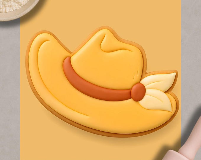 Cowboy Hat Cookie Cutter & Embosser – Western Hat Baking Tool