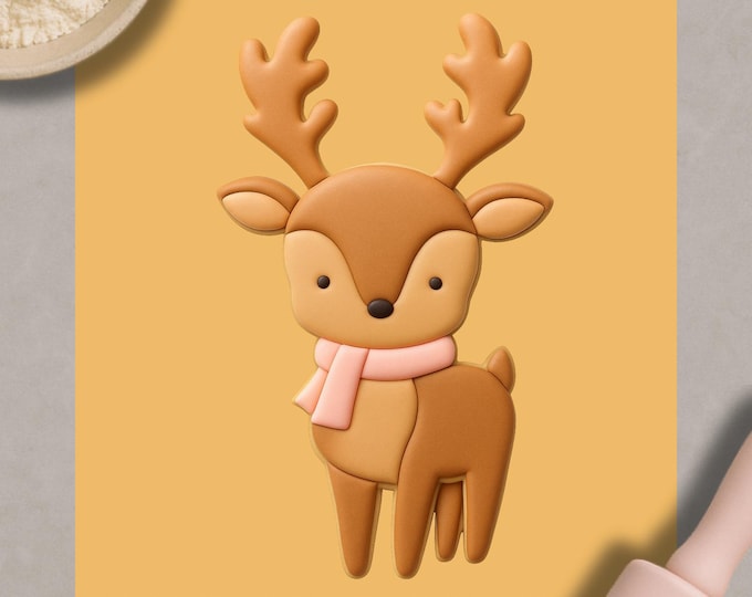 Reindeer Cookie Cutter – Christmas Holiday Baking Mold