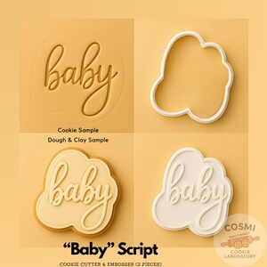 Baby Script Cookie Cutter & Embosser