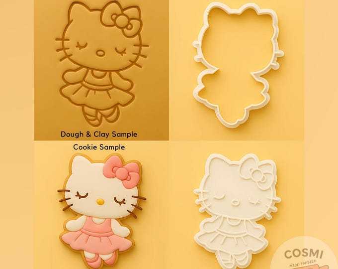 Kitty Cookie Cutter and Embosser - Girl Birthday, Pet Theme
