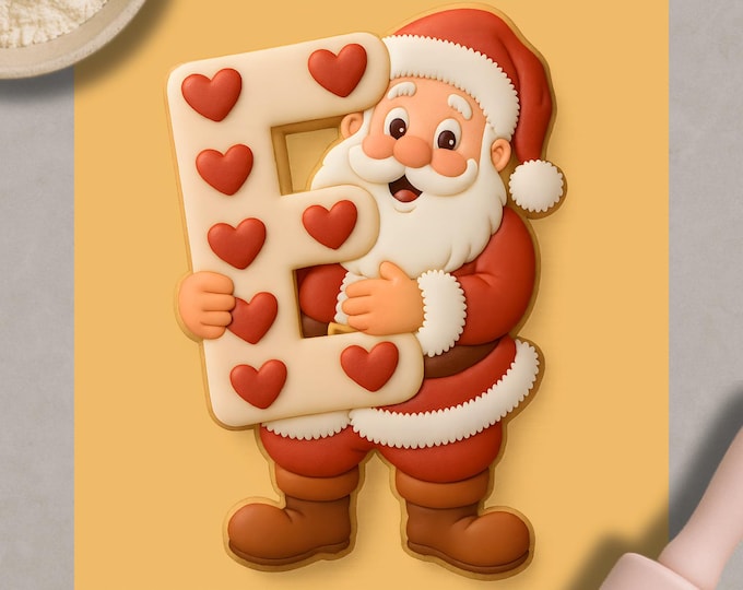 Personalized Santa Letter Cookie Stamp | Alphabet Biscuit Embosser