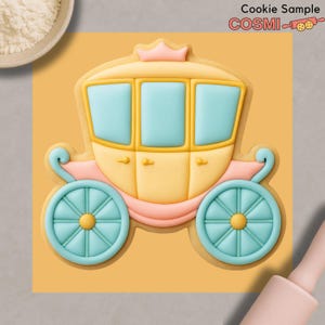 Carriage Cookie Cutter & Fondant Embosser – Fairytale Princess Party and Royal Baking Tool