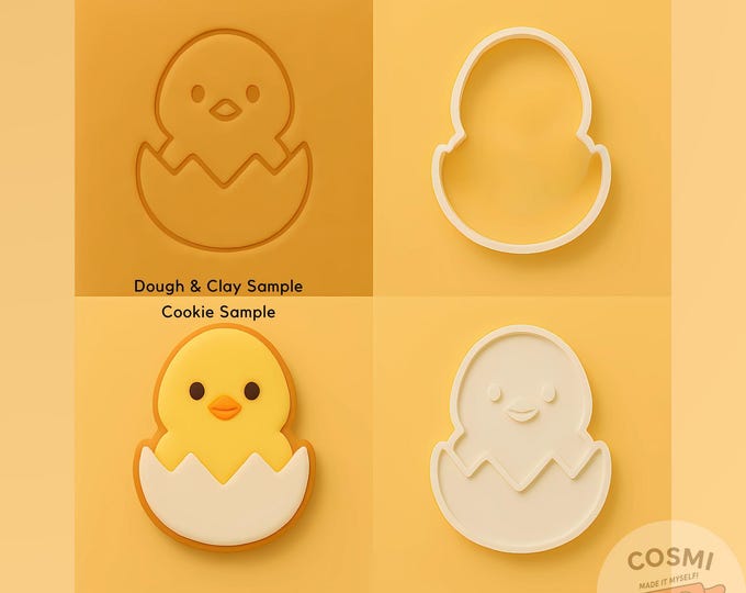 Baby Chick Cookie Cutter & Embosser Set: Easter Baking
