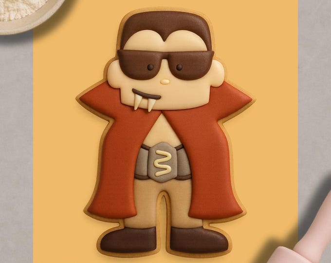 Vampire Cookie Cutter & Fondant Embosser: Halloween Dracula Treat