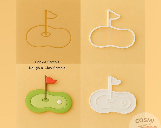 Golf Green Cookie Cutter and Embosser for golf