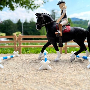 Custom Schleich Horse Cavaletti and Pole Set, Set of Cavaletti and Poles for Schleich and Collecta Horses