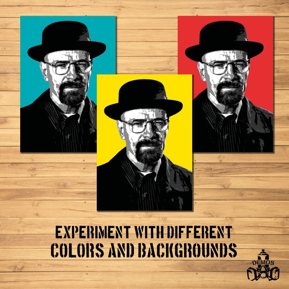 Breaking Bad/walter White Multilayer Stencil Design Spray Painting