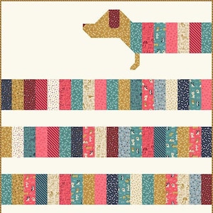 Weenie Dog Quilt Pattern All Wrapped Up by Stacy Iest Hsu