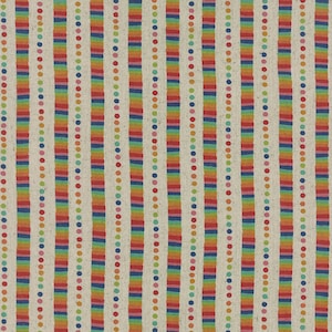 Moda Fabrics Linen Fabric Blend Flying Colors Linen Stripes in Sand by Momo 1/2 yard