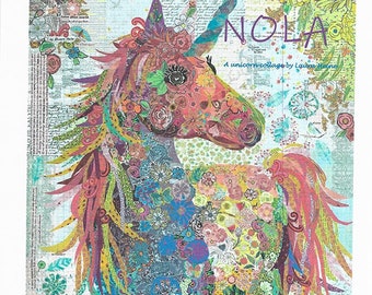 Unicorn Quilt Pattern Nola by Laura Heine