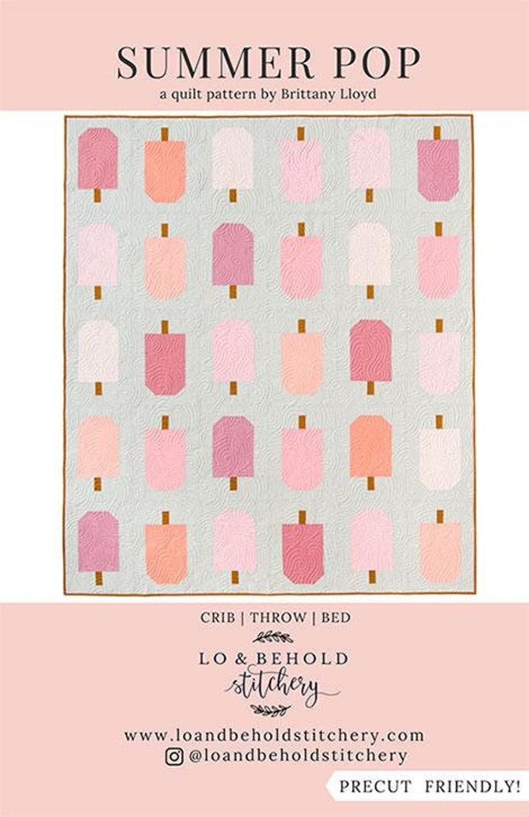 Quilt Pattern Summer Pop by Lo and Behold Stitchery - Etsy