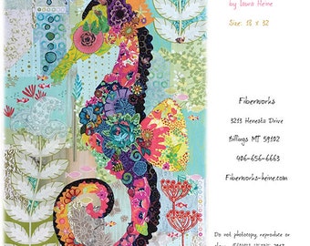 Sea Horse Collage Quilt Pattern Mini Havana by Laura Heiney