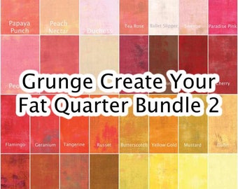 Grunge Create Your Fat Quarter Bundle 2 of by Basic Grey for Moda Fabrics