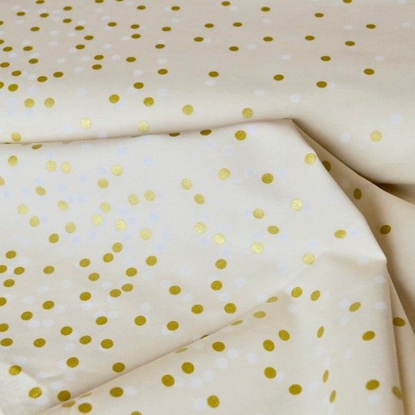 Moda Fabrics Metallic Ombre Confetti in Eggshell 1 Yard