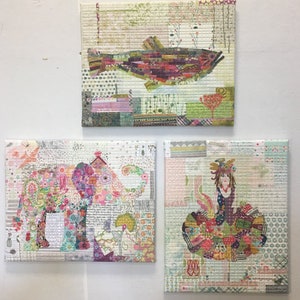 Collage Quilt Pattern Teeny Tiny Group 1 by Laura Heine